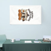 Gelukkig Howl-O-Ween Corgi Halloween Hond Vector O Spandoek (Beurs)