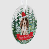 Gelukkig Howlidays Bruine Cocker Spaniel Hond Kers Ornament (voorkant)