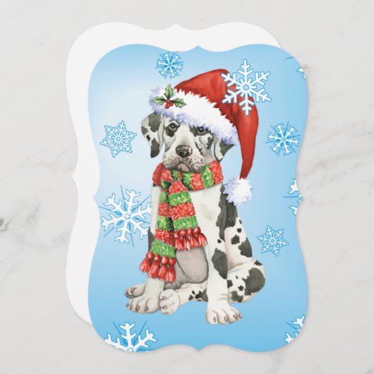 Gelukkig Howlidays Duitse Dog Feestdagenkaart (Voorkant / Achterkant)