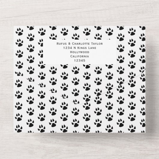 Gelukkig Howlidays Fotocollage Hond Kerstkaart All In One Uitnodiging (Achterkant)