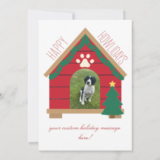 Gelukkig Howlidays Hond Kerstkaart
