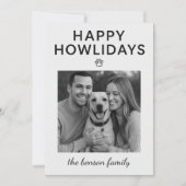 Gelukkig Howlidays Hond Kerstkaart  (Voorkant)