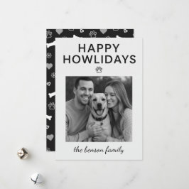 Gelukkig Howlidays Hond Kerstkaart