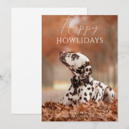 Gelukkig Howlidays Honden Foto Kerstmis Feestdagenkaart