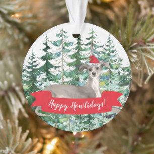 Gelukkig Howlidays Italiaanse Greyhound-hond Kerst Ornament