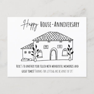 Gelukkig huis - jubileum briefkaart