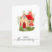 Gelukkig huis jubileum doorverwijzing kaart (Voorkant)