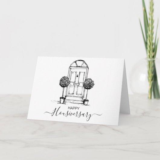 Gelukkig huis jubileum doorverwijzing kaart (Voorkant)