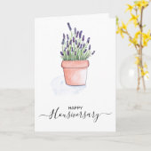 Gelukkig huis jubileum doorverwijzing kaart (Gele Bloem)