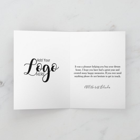 Gelukkig huis jubileum doorverwijzing kaart (Binnen)