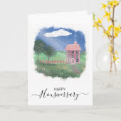 Gelukkig huis jubileum doorverwijzing kaart (Gele Bloem)