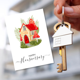 Gelukkig huis jubileum doorverwijzing kaart