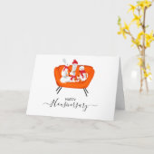 Gelukkig huis jubileum doorverwijzing kaart (Gele Bloem)