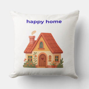 Gelukkig huis minimalistische kussensloop   Gezell Kussen