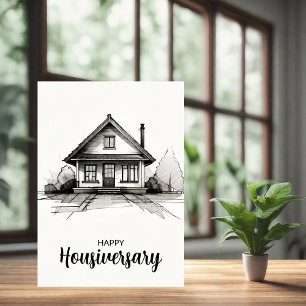 Gelukkig huisjubileum huisjubileum verwijzingskaar kaart