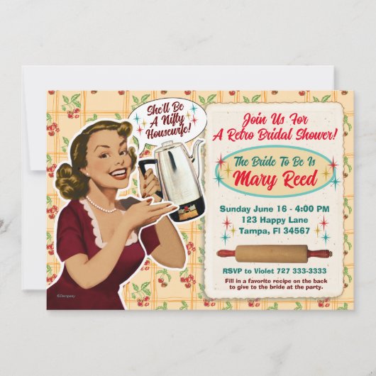 Gelukkig huisvrouw Vrijgezellenfeest uitnodigen /  Kaart (Voorkant)