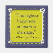 Gelukkig huwelijk citeert magneet (Voorkant)