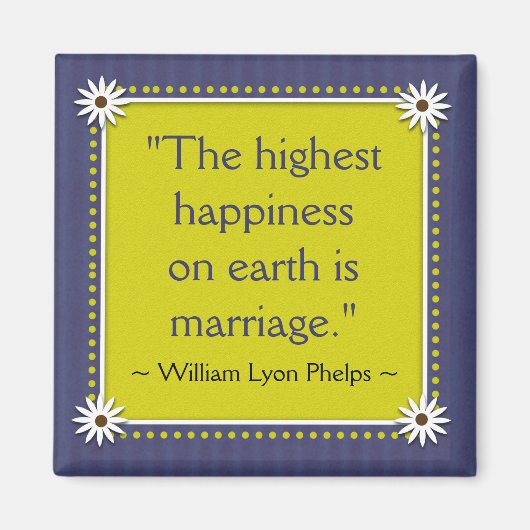 Gelukkig huwelijk citeert magneet (Voorkant)