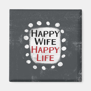 Gelukkig Huwelijk Gelukkig Leven Koelkastmagneet Magneet