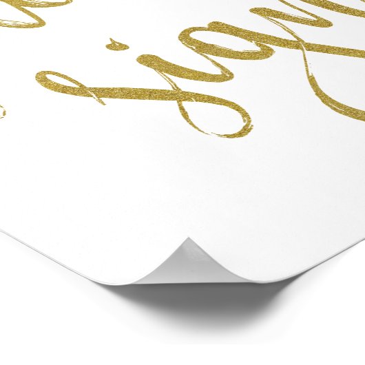 Gelukkig Huwelijk Glitter 8x10 Bord Poster (Hoek)