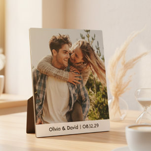 Gelukkig Huwelijk Koppel Foto Fotoplaat