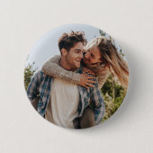 Gelukkig Huwelijk Koppel Foto Ronde Button 5,7 Cm (Voorkant)