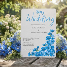 Gelukkig Huwelijk Romantisch Bloemstuk Bruiloft Kaart