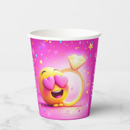 Gelukkig Huwelijksaanzoek Papieren Bekers