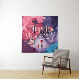 Gelukkig huwelijksjubileum wandkleed