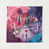 Gelukkig huwelijksjubileum wandkleed (Voorkant)