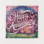 Gelukkig huwelijksjubileum wandkleed (Voorkant)