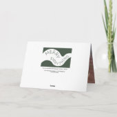 Gelukkig Iedereen Groen Gebogen Typografie Foto Feestdagen Kaart (Achterkant)