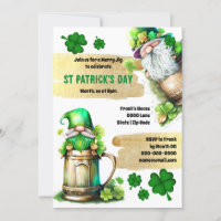 Gelukkig Iers bier kabouter gnoom shamrock klavers