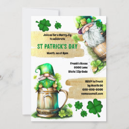 Gelukkig Iers bier kabouter gnoom shamrock klavers Kaart