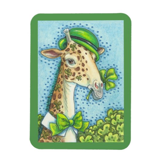 GELUKKIG IERS GIRAFFE MAGNEET Groen *Personaliseer (Verticaal)
