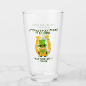 Gelukkig Iers Hoefijzer Gnome Glas (Achterkant)