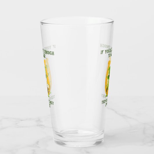 Gelukkig Iers Hoefijzer Gnome Glas (Rechts)