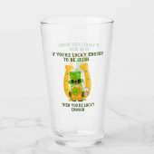 Gelukkig Iers Hoefijzer Gnome Glas (Voorkant)