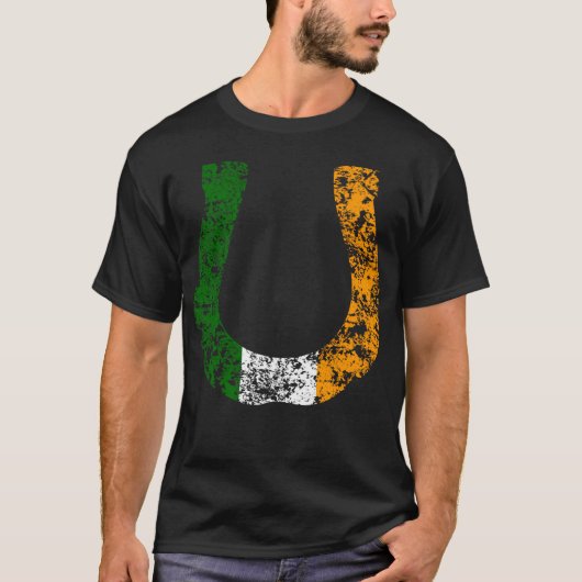 gelukkig Iers hoefijzer T-shirt (Voorkant)