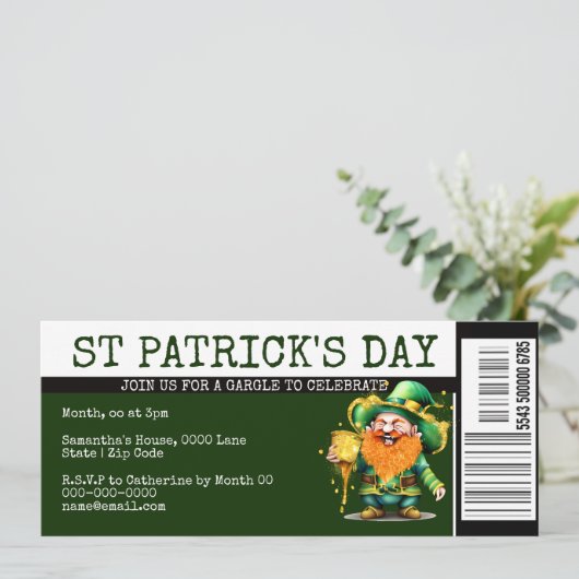 Gelukkig Iers instapkaart St Patrick's Day Kaart (Staand voorkant)
