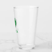 Gelukkig Iers Vier Groen Blad met Monogram Naam Glas (Links)