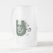 gelukkig ierse hoefijzer matglas bierpul (Voorkant links)