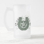 gelukkig ierse hoefijzer matglas bierpul (Links)