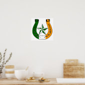 gelukkig ierse hoefijzer . poster (Keuken)