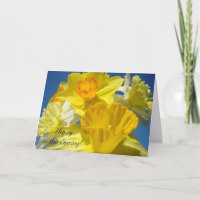 Gelukkig in de lente. Kaart Geluk Dank u