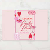 Gelukkig in de liefde, Bruidsfeest, Gelukkig,  Sparkling Wijnetiket (Enkel label)