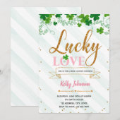 Gelukkig in de liefde feest uitnodiging (Voorkant / Achterkant)