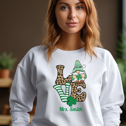 Gelukkig in de liefde! Gepersonaliseerd St. Patric T-shirt