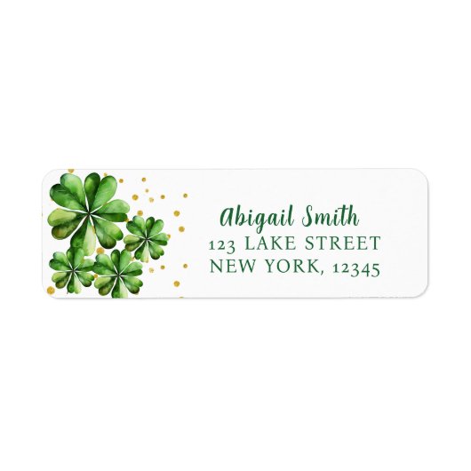 GELUKKIG IN DE LIEFDE RETOURADRES ETIKET (Voorkant)