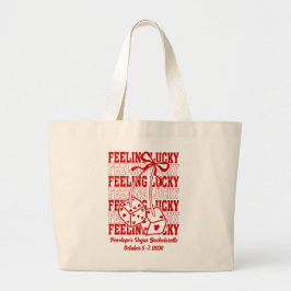 Gelukkig in de liefde Rode Huwelijkspartijtas Grote Tote Bag